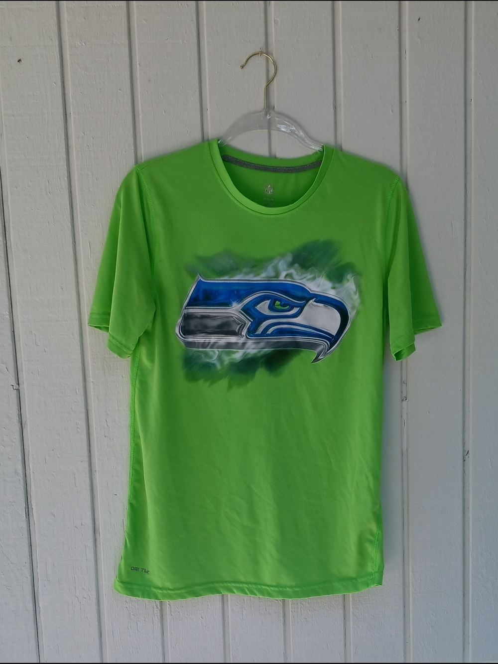 NFL Neon Green Seattle Seahawks Graphic Short Sleeve Tee